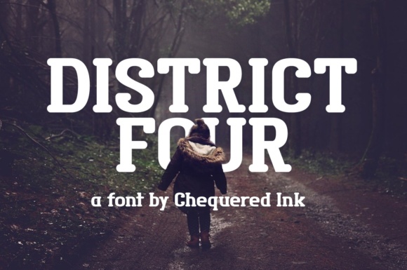 District Four: A Playful Serif Typeface for Bold Digital Design