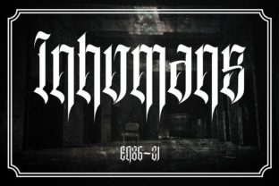 Inhumans: A Blackletter Typeface for Bold Brand Identity