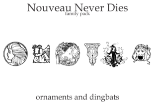 Nouveau Never Dies Family: A Premium Dingbat Typeface for Creative Branding