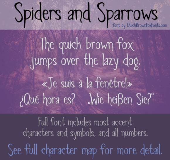 Spiders and Sparrows: A Playful Typeface for Editorial Design